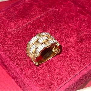 925 ADI designer sterling Gold over sterling ring